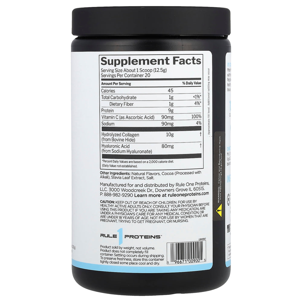 Rule One Collagen dosering-information