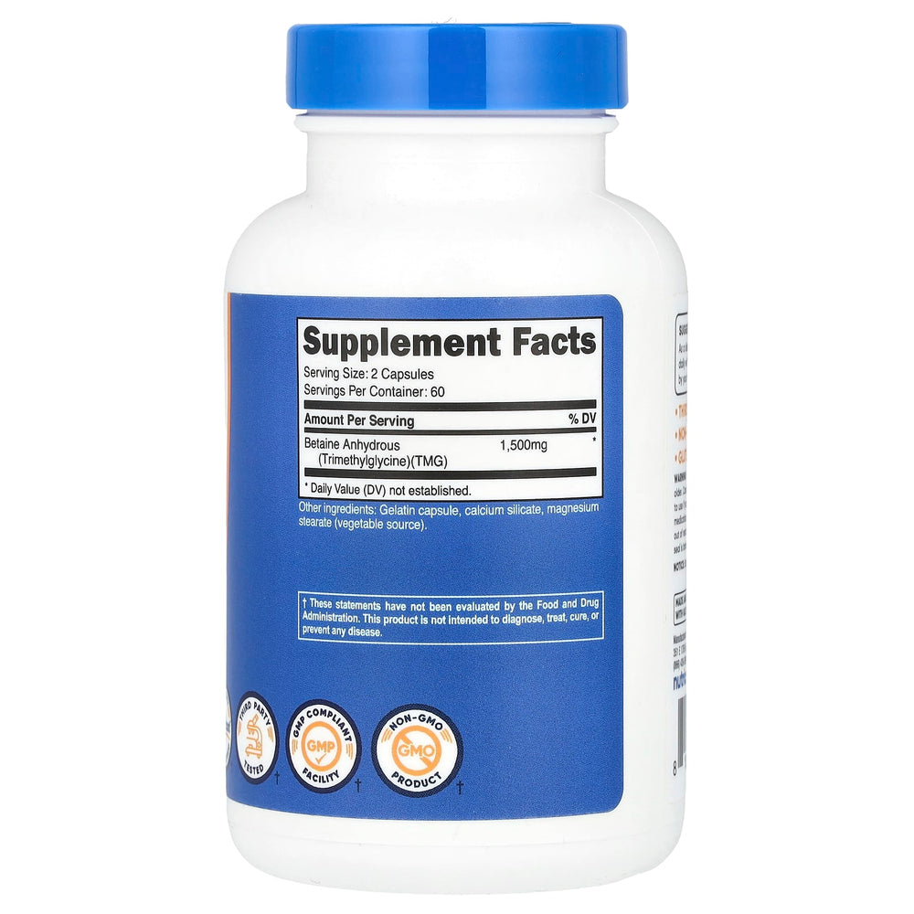 Nutricost Betaine Anhydrous ingredienser etikett