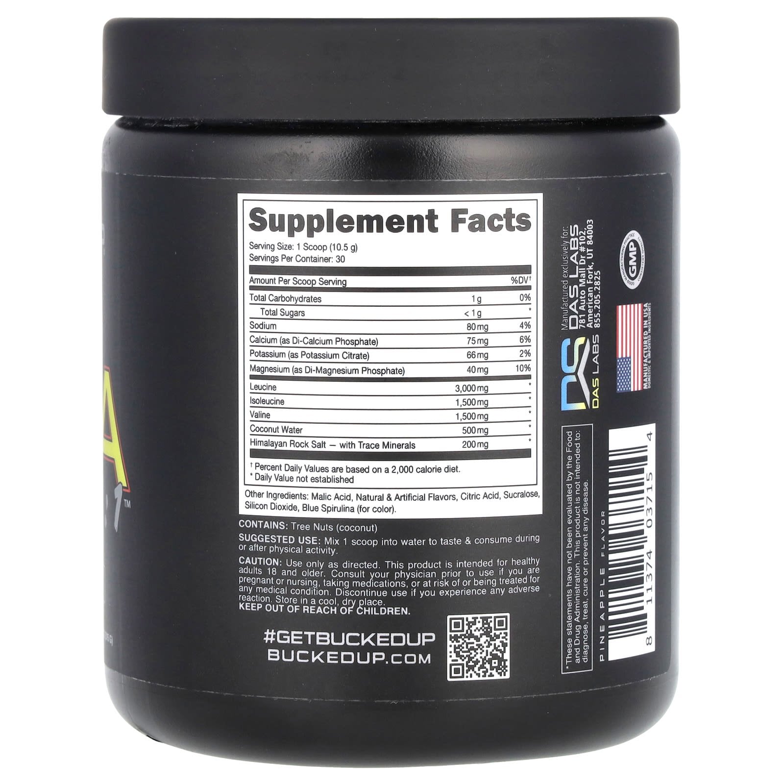 Original BCAA 2:1:1 näringsfakta & ingredienser