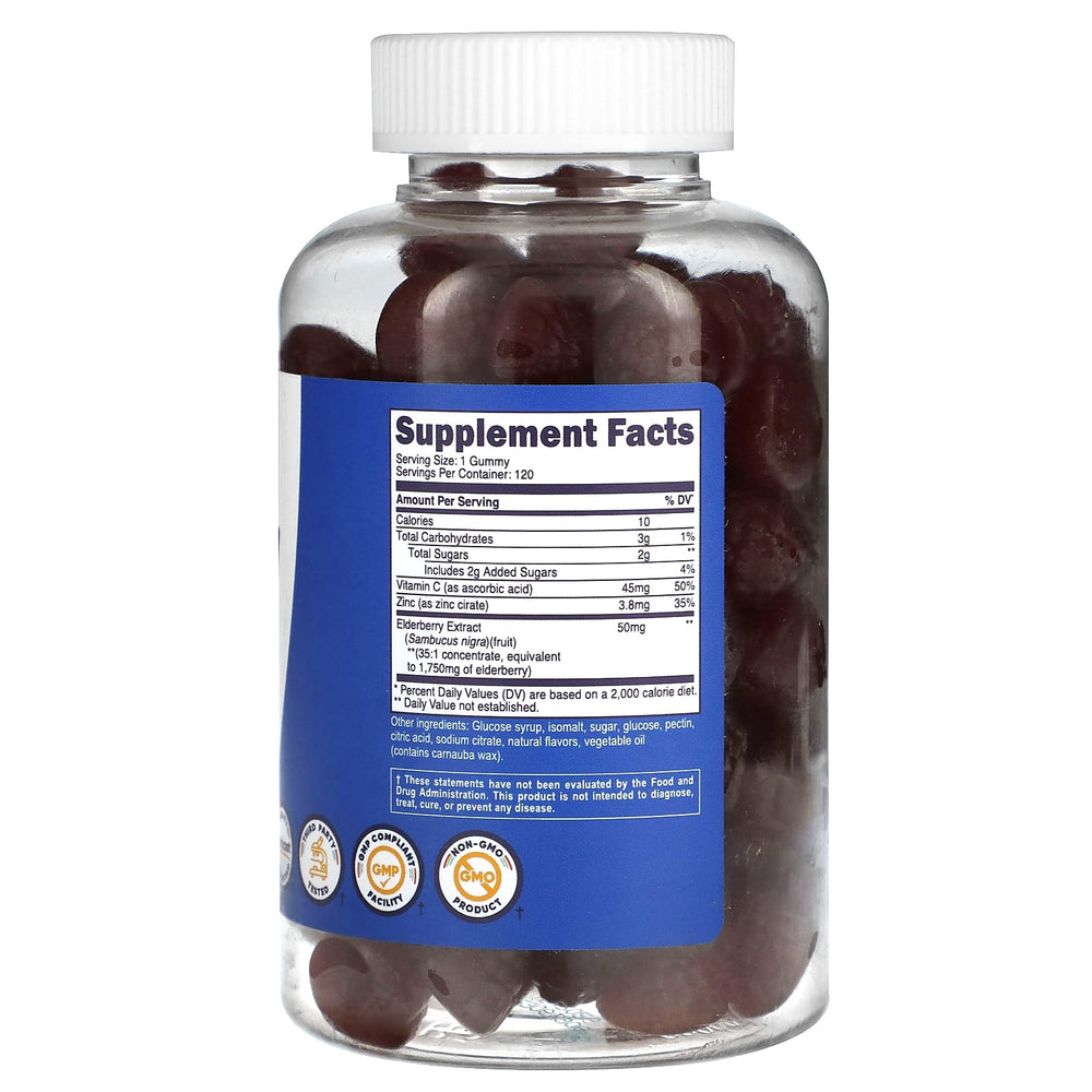 Nutricost Kids Elderberry Gummies ingredienser etikett