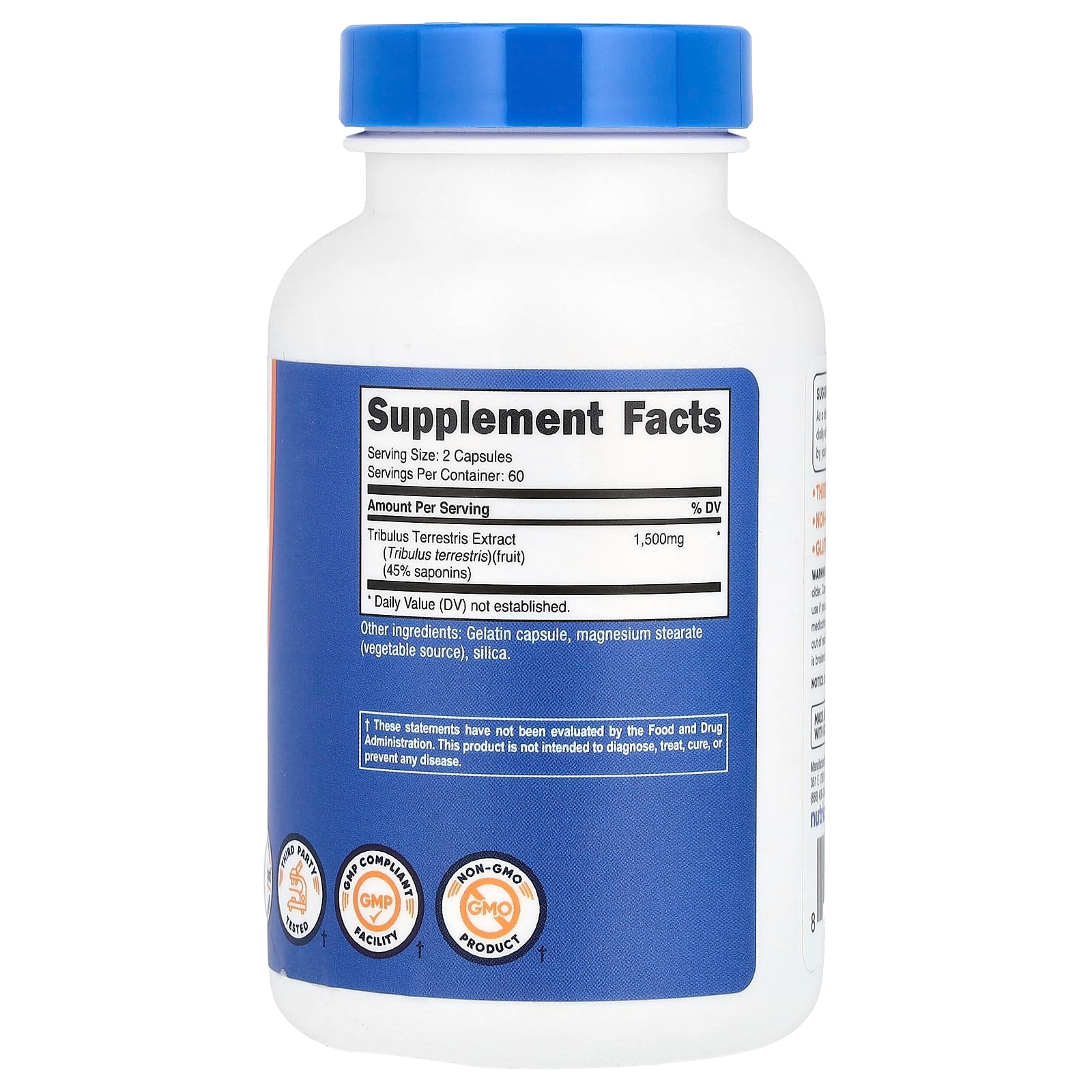 Nutricost Tribulus ingredienser och etikett