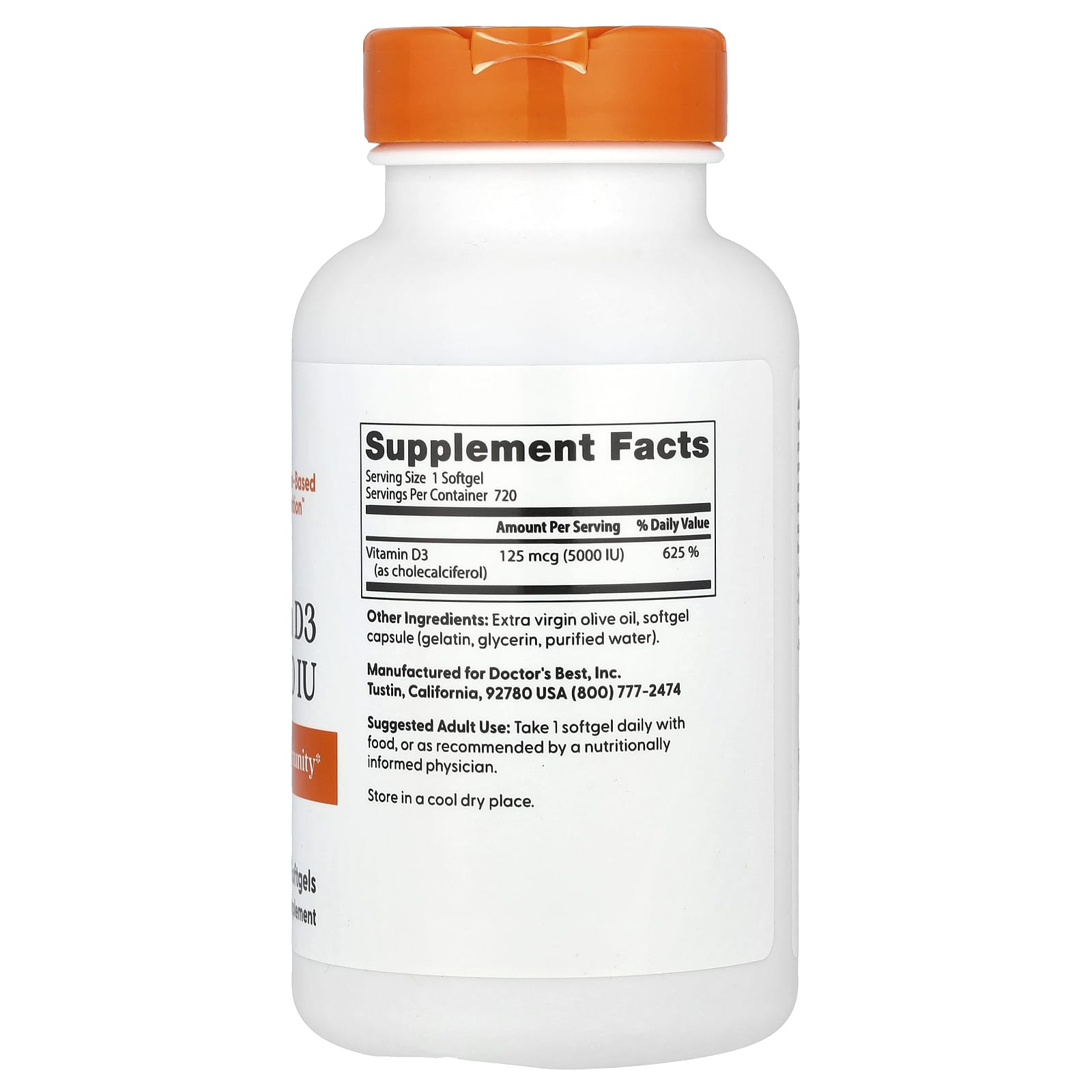 Doctor's Best - 5000IU - 720 Sgels