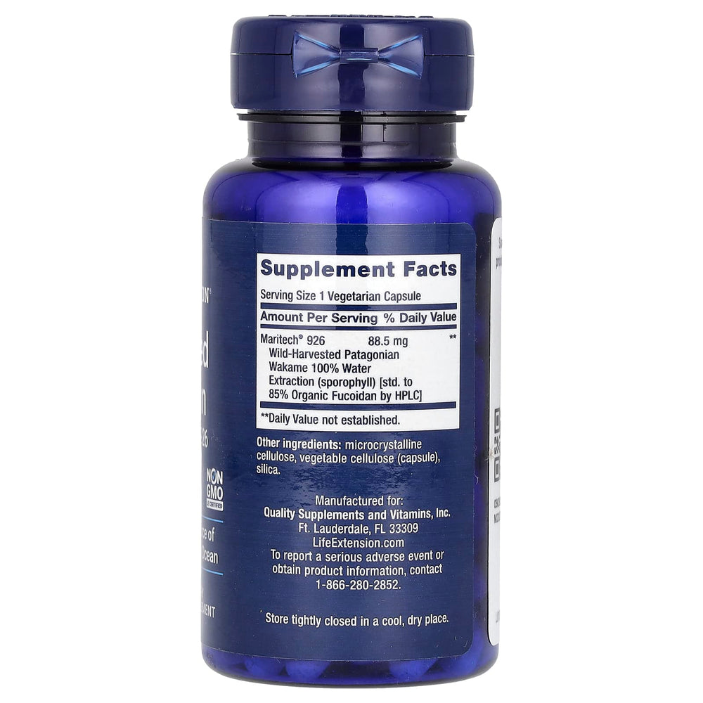 Life Extension Optimized Fucoidan ingredienser lista