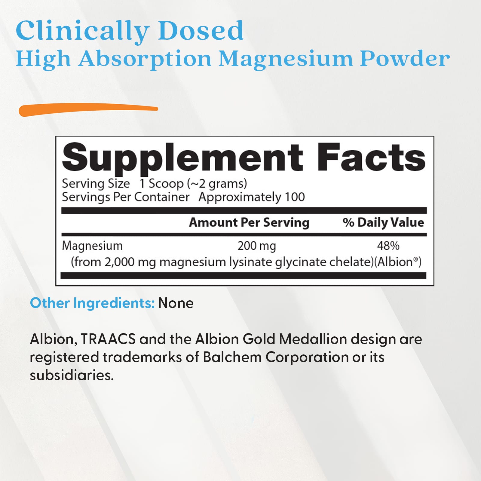 High Absorption Magnesium etikett
