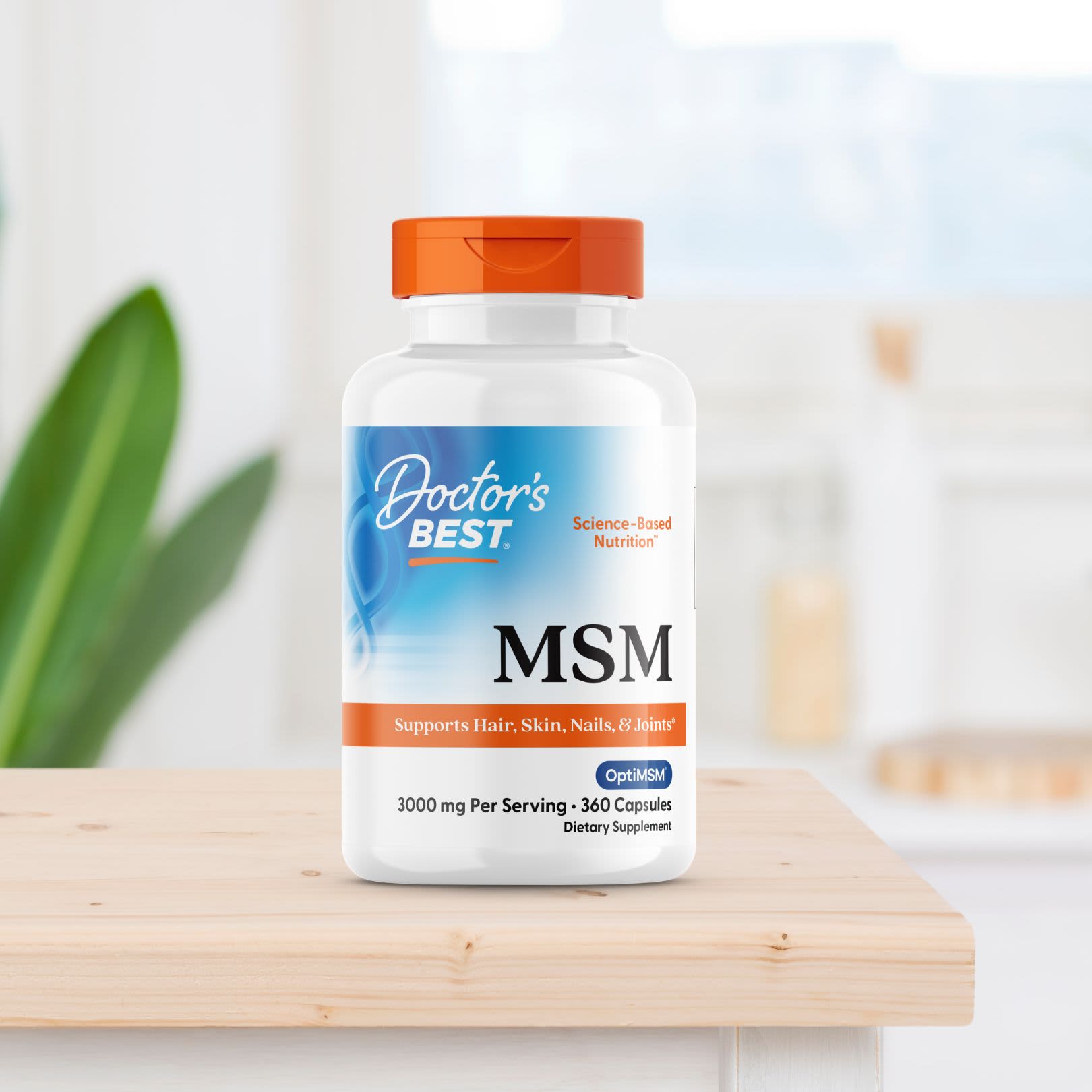 MSM med OptiMSM 3000 mg - förpackning detalj