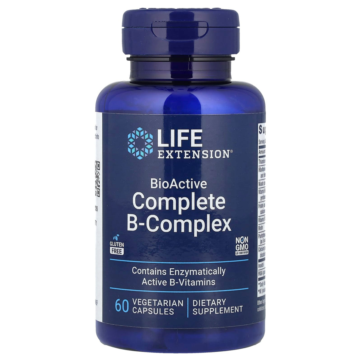 Life Extension Bioactive Complete B-Complex baksida