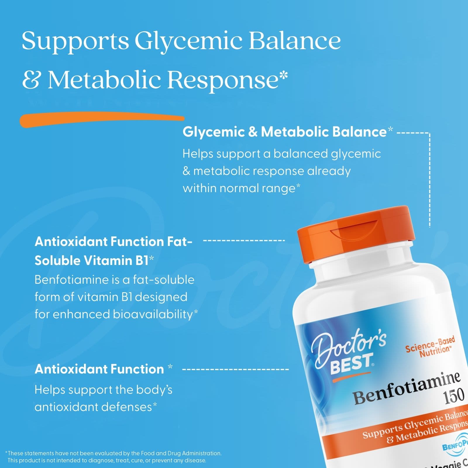 Doctor's Best - Benfotiamine Benfopurella - 150mg - 120 Vcaps
