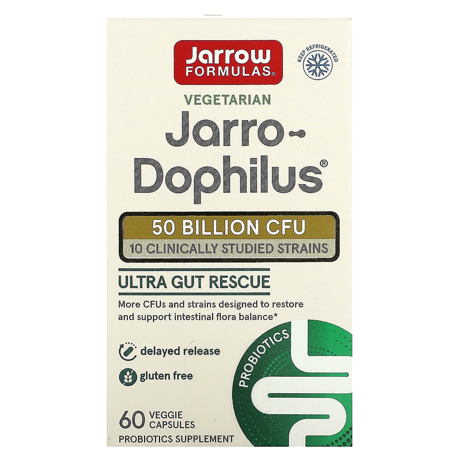 Jarrow Formulas Jarro-Dophilus baksida näringsfakta