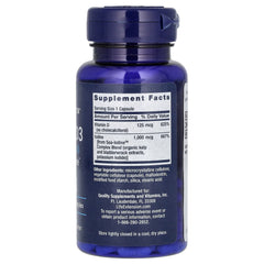 Vitamin D3 med havsjod ingredienser etikett