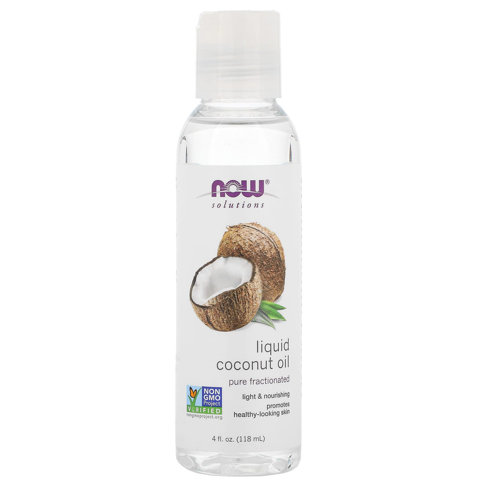 NOW Foods Coconut Oil Liquid baksida näringsfakta