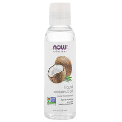 NOW Foods Coconut Oil Liquid baksida näringsfakta