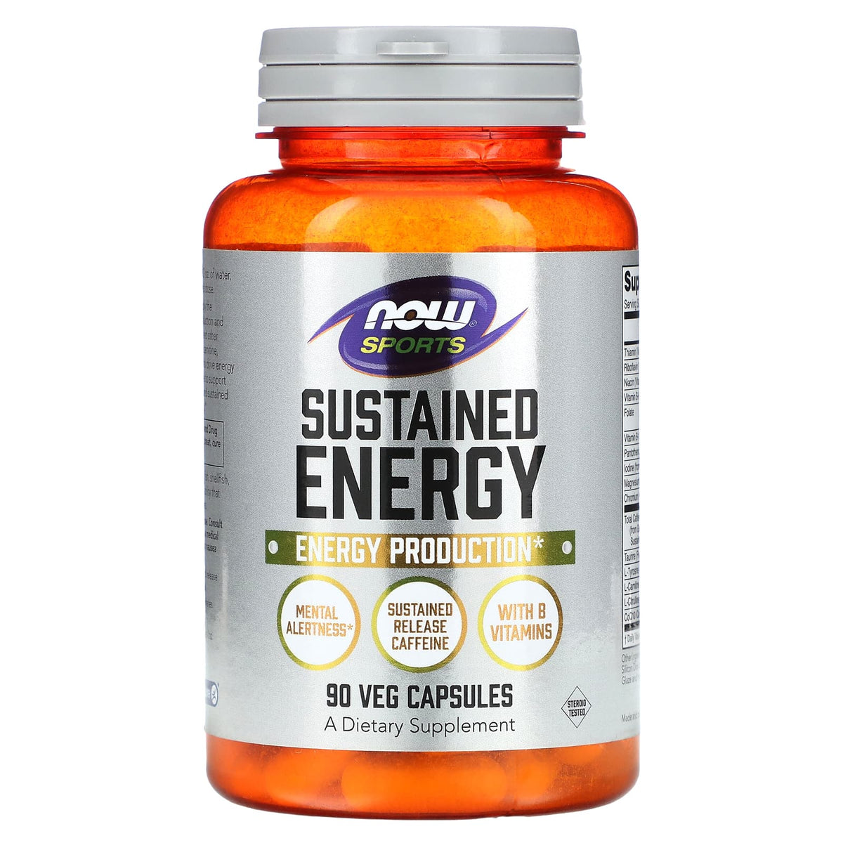 NOW Foods Sustained Energy baksida