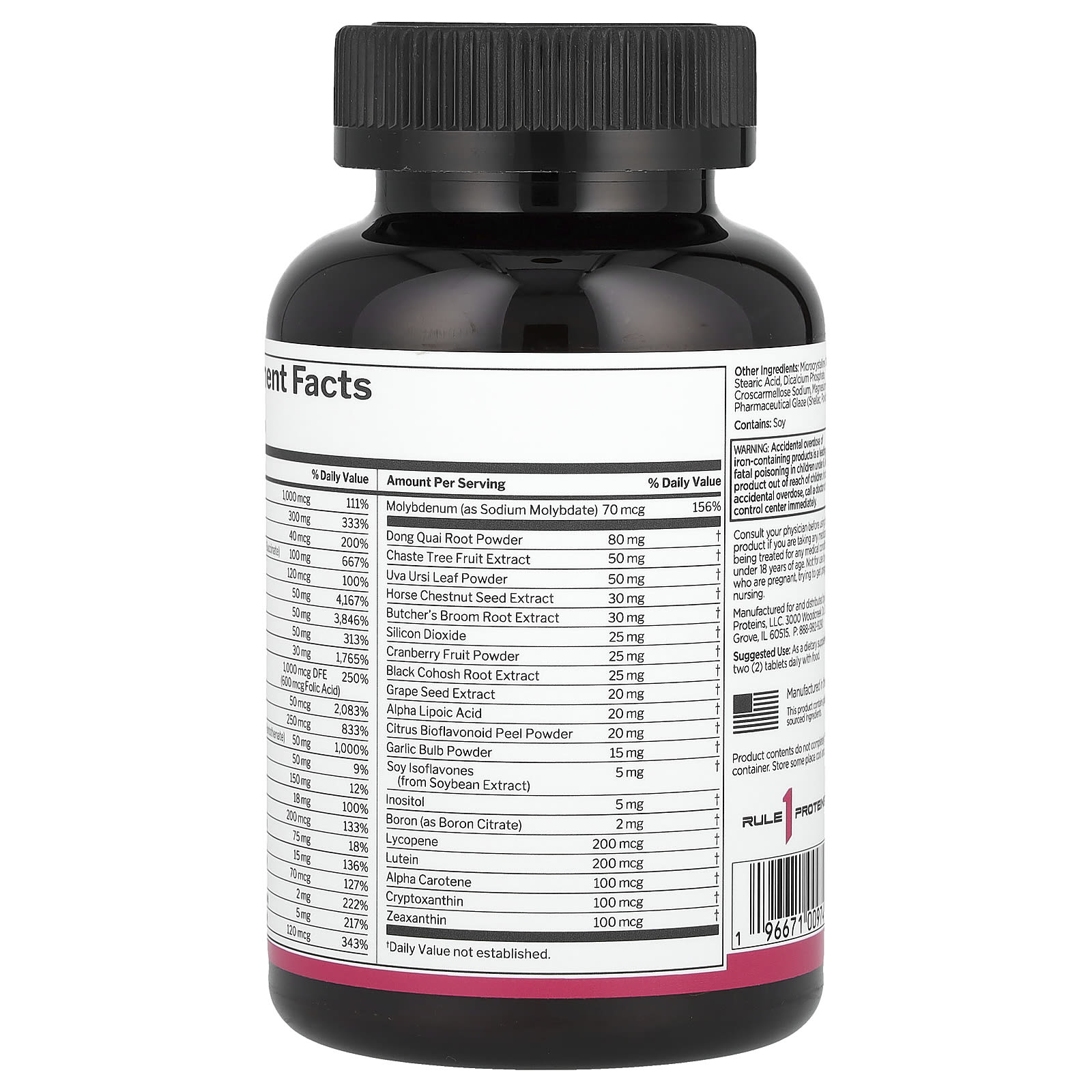 Women's Train Daily Multivitamin ingredienser