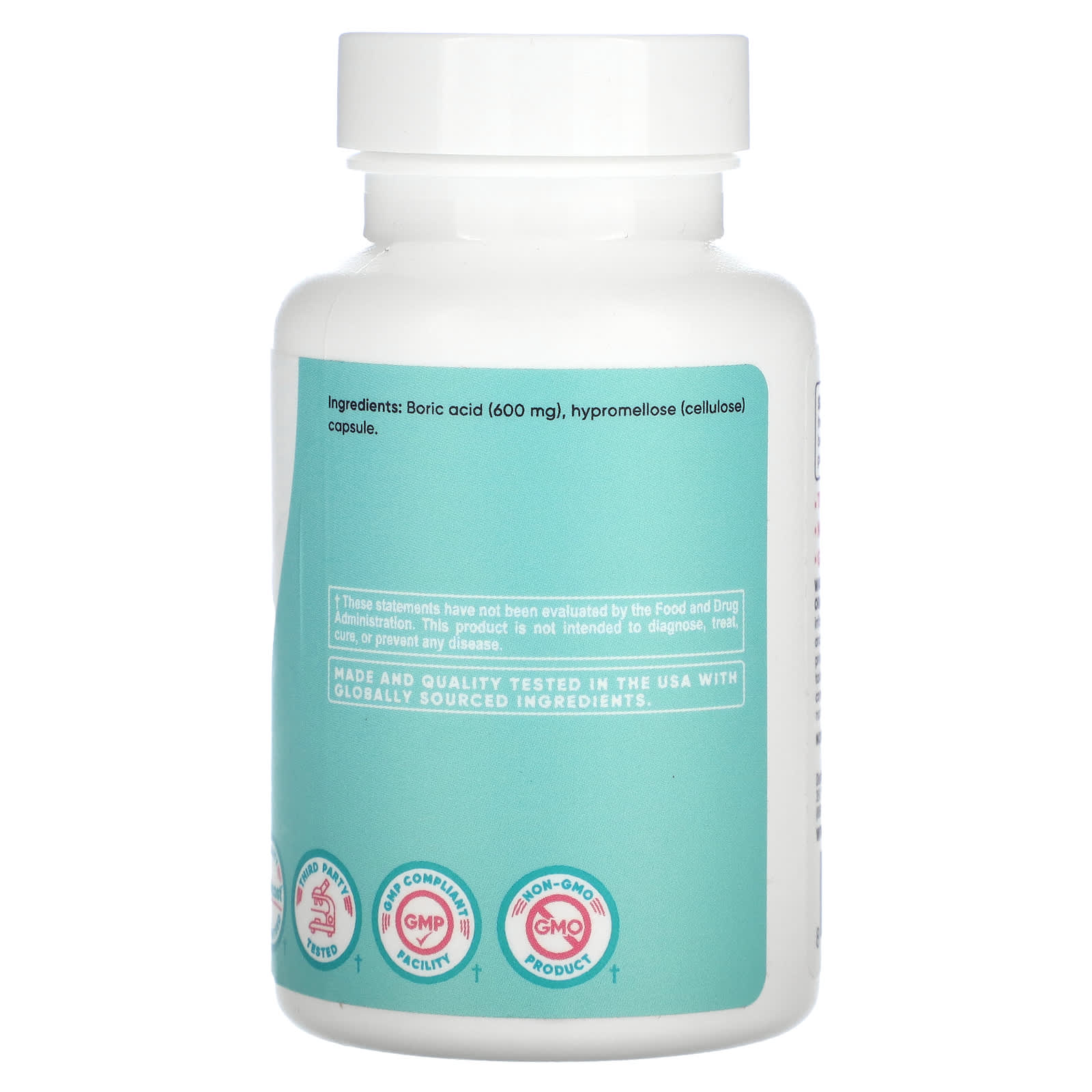 Nutricost - Women Boric Acid Vaginal Suppository - 60 Caps