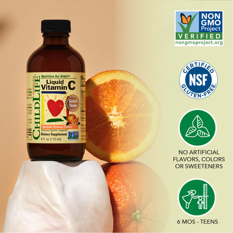 Child Life - Flydende Vitamin C, Naturlig Appelsin - 118ml