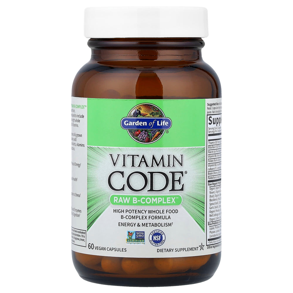 Garden of Life Vitamin Code Raw B-Complex produktöversikt