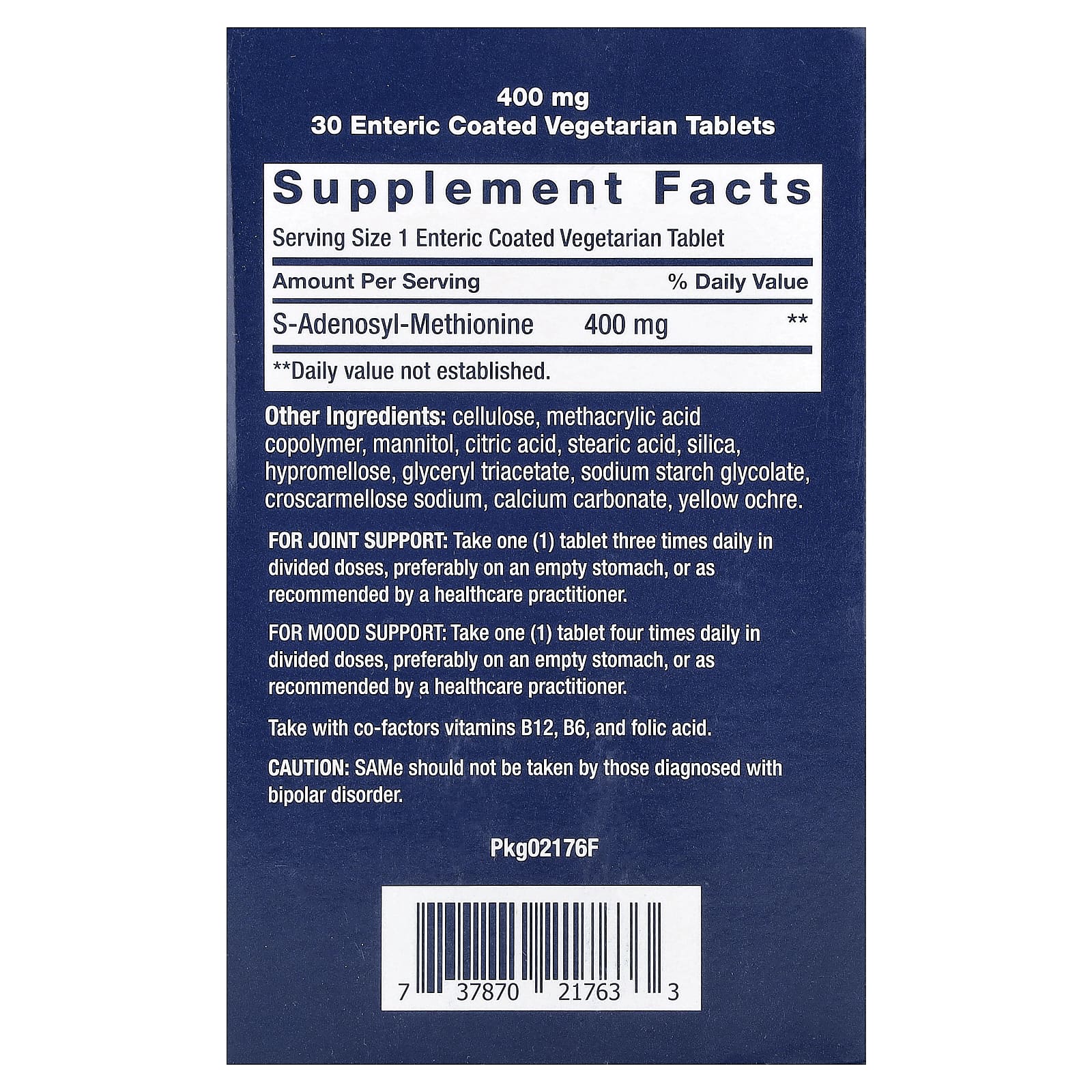 Life Extension - S-Adenosyl-Methionine