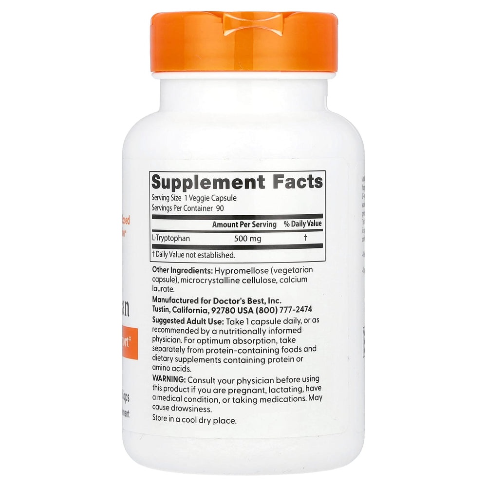 Doctor's Best L-Tryptophan veggie capsules produktdetalj