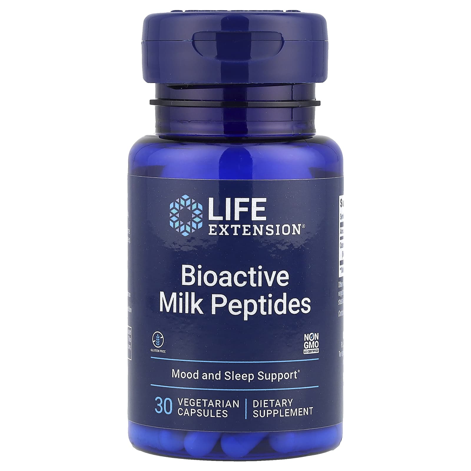 Bioactive Milk Peptides baksida näringsfakta