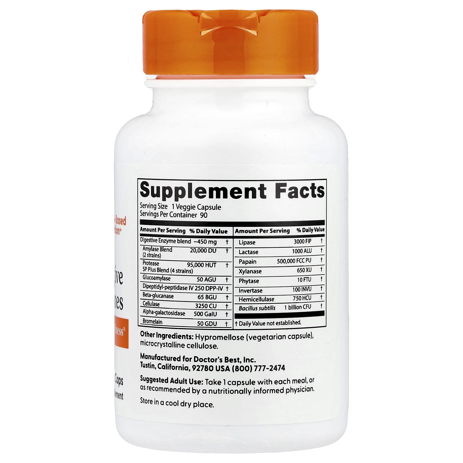 Doctor's Best Digestive Enzymes näringsfakta