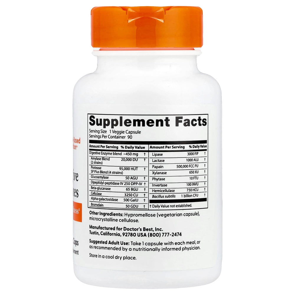Doctor's Best Digestive Enzymes näringsfakta