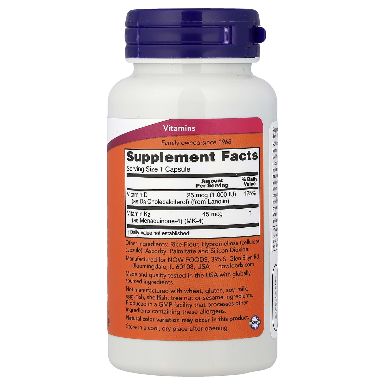 Vitamin D-3 & K-2 ingredienser och dosering