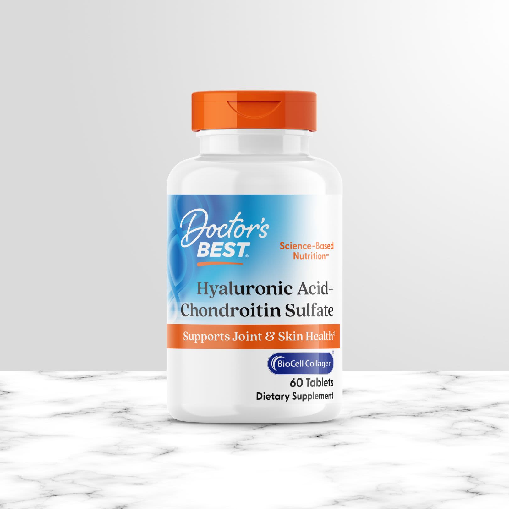 Doctor'S Best - Hyaluronsyre + Chondroitinsulfat med Biocell Kollagen - 60 Kapsler