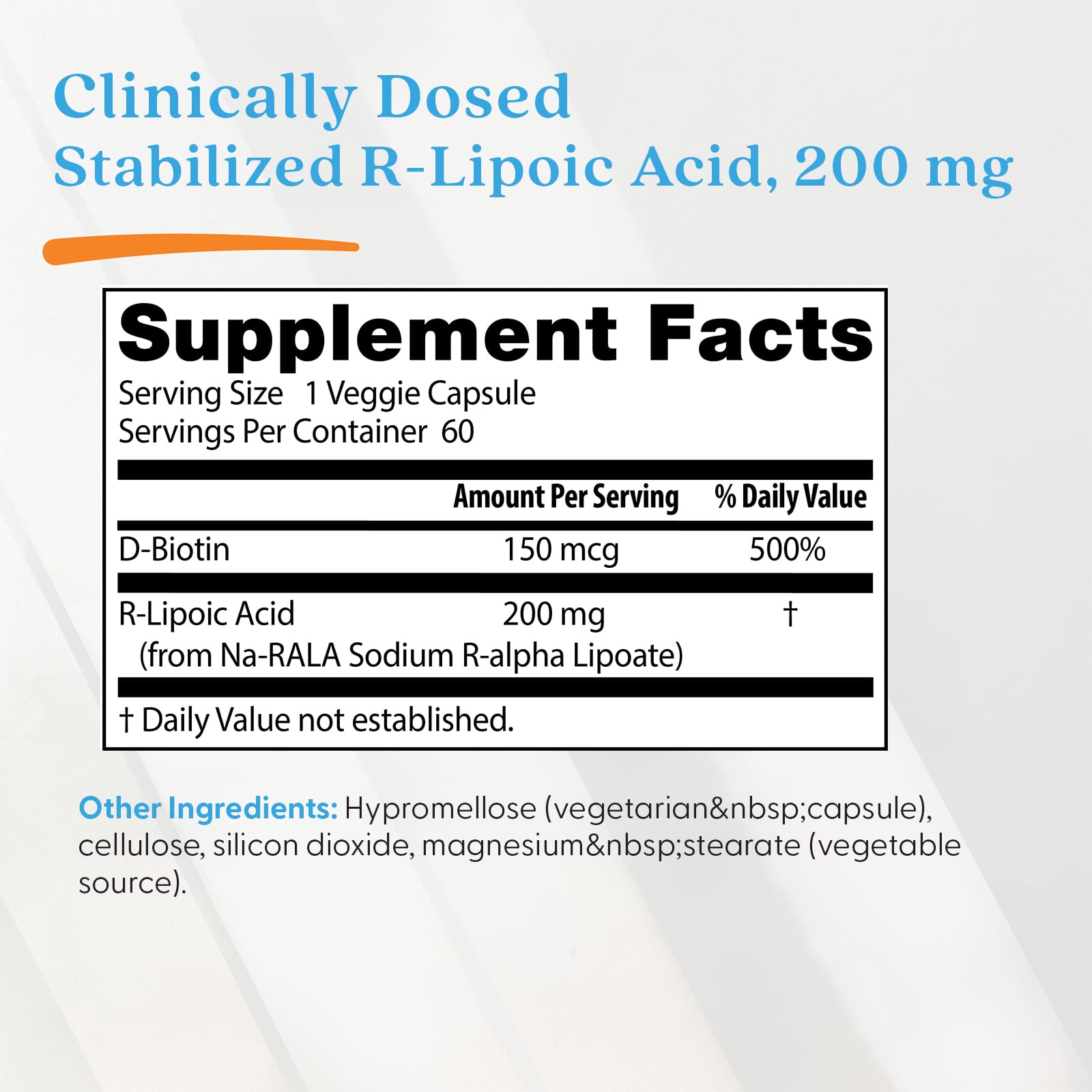 Doctor's Best - Stabiloitu R-Lipoiinihappo NA-Ralan kanssa, 100mg - 180 Vcaps