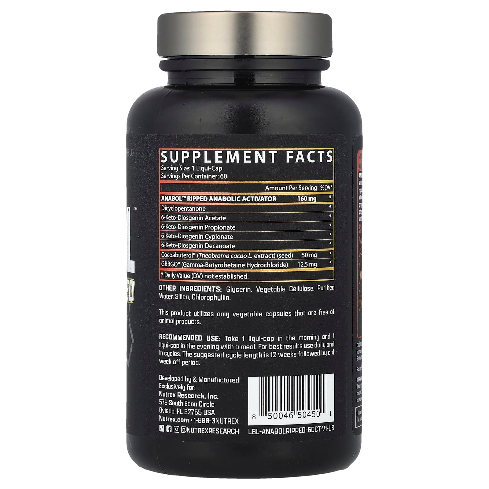 Anabol Ripped – Anabolisk Aktivator baksida