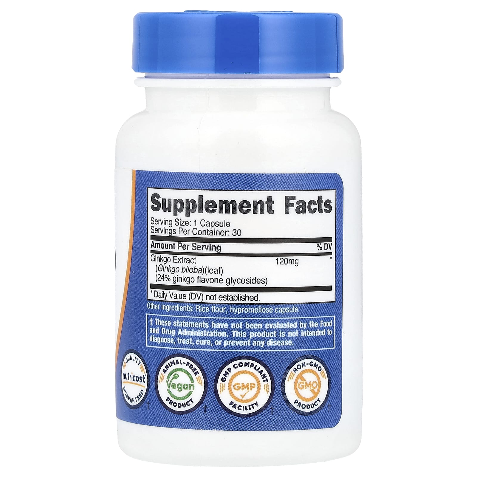 Ginkgo Biloba 120 mg extrakt baksida näringsfakta