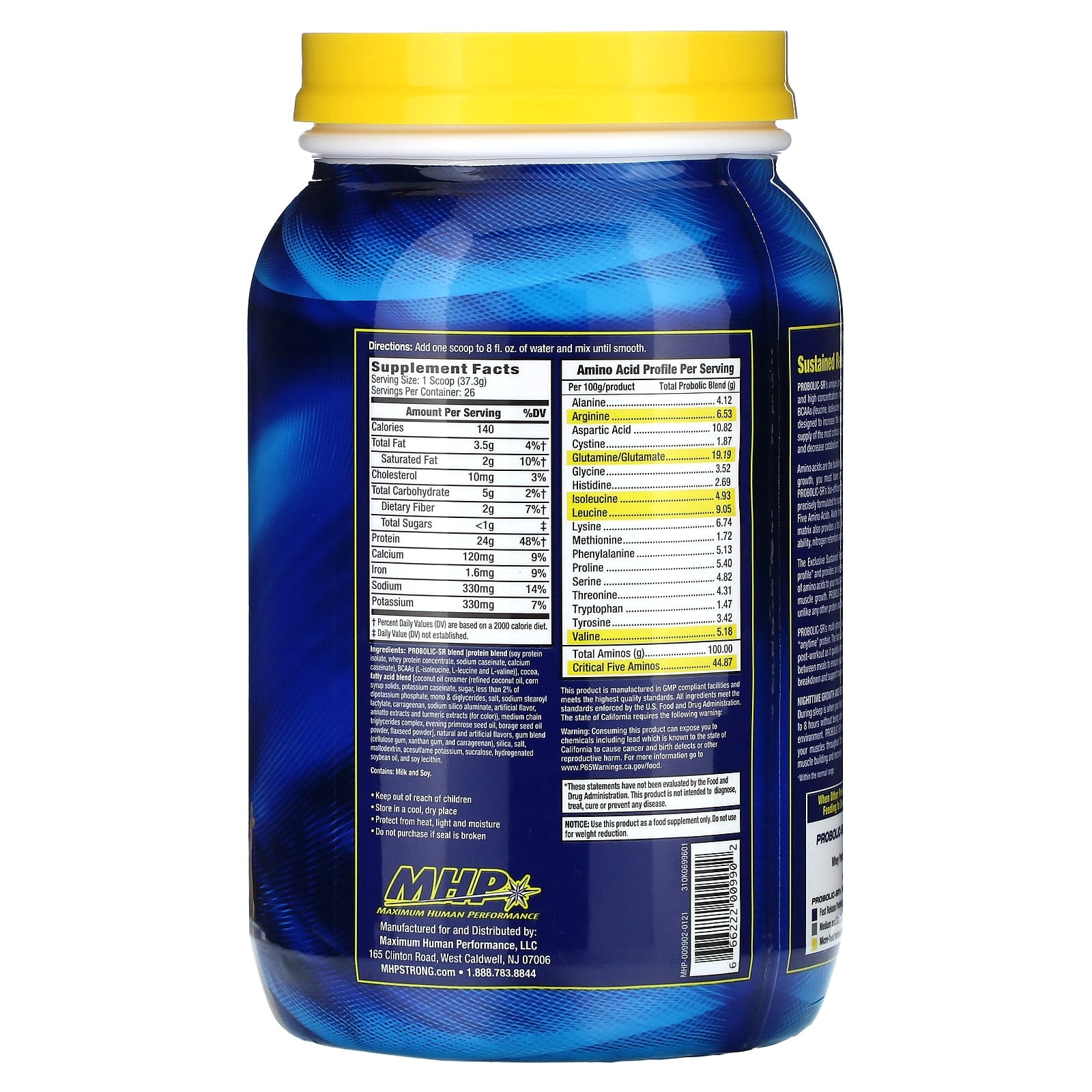 MHP Probolic-SR Choklad ingredienser lista