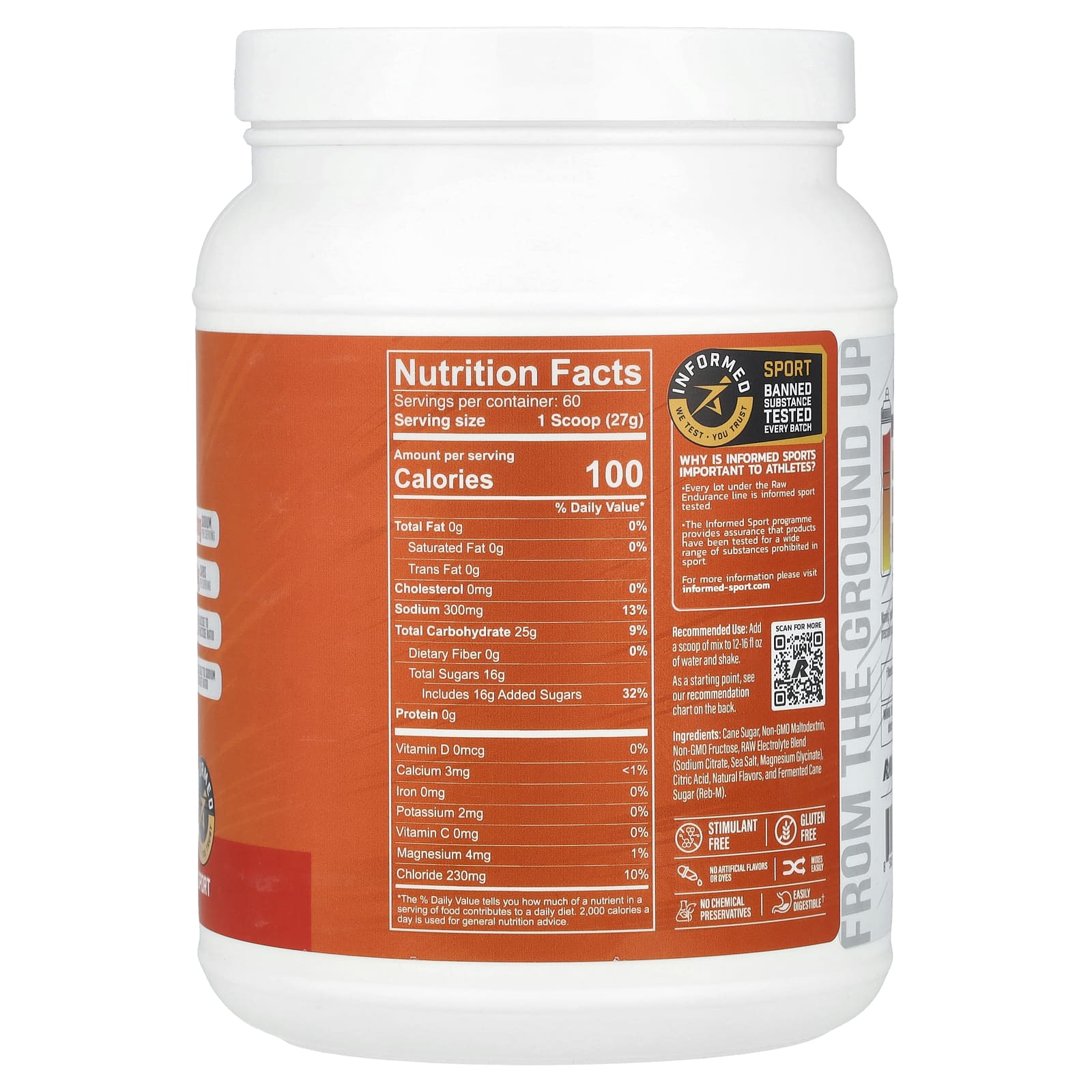 Raw Nutrition Raw Fuel näringsfakta tabell