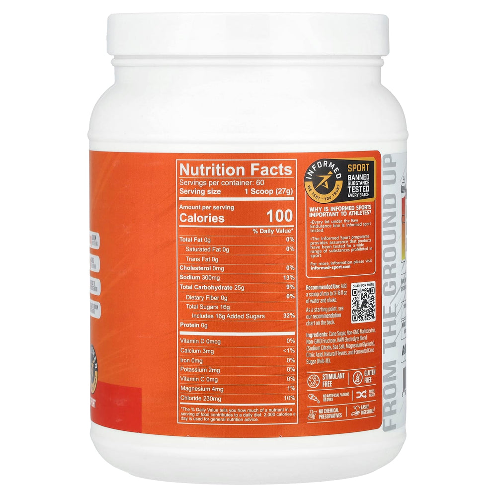 Raw Nutrition Raw Fuel näringsfakta tabell