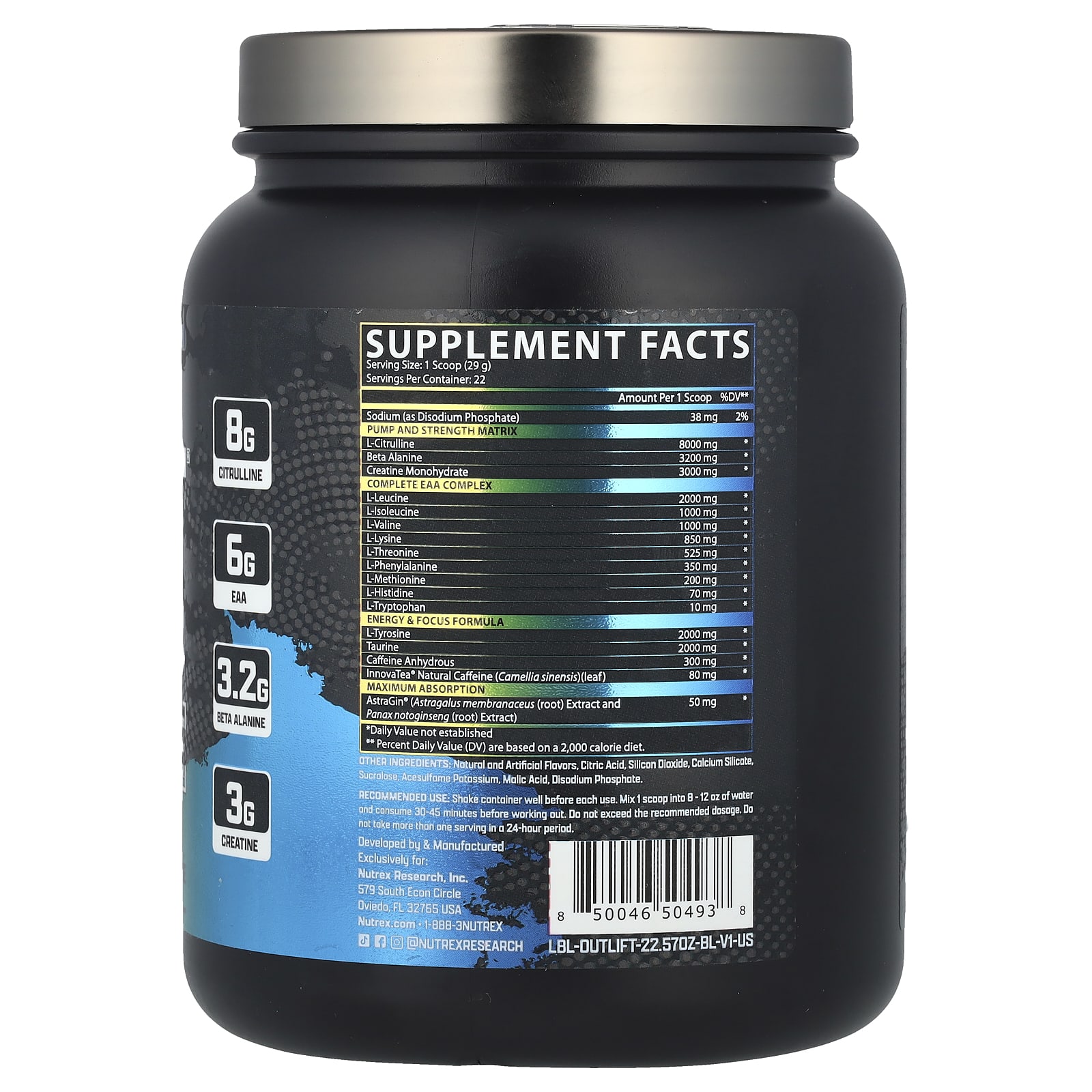Nutrex - Outlift Clinical - Esikuntoilukaava