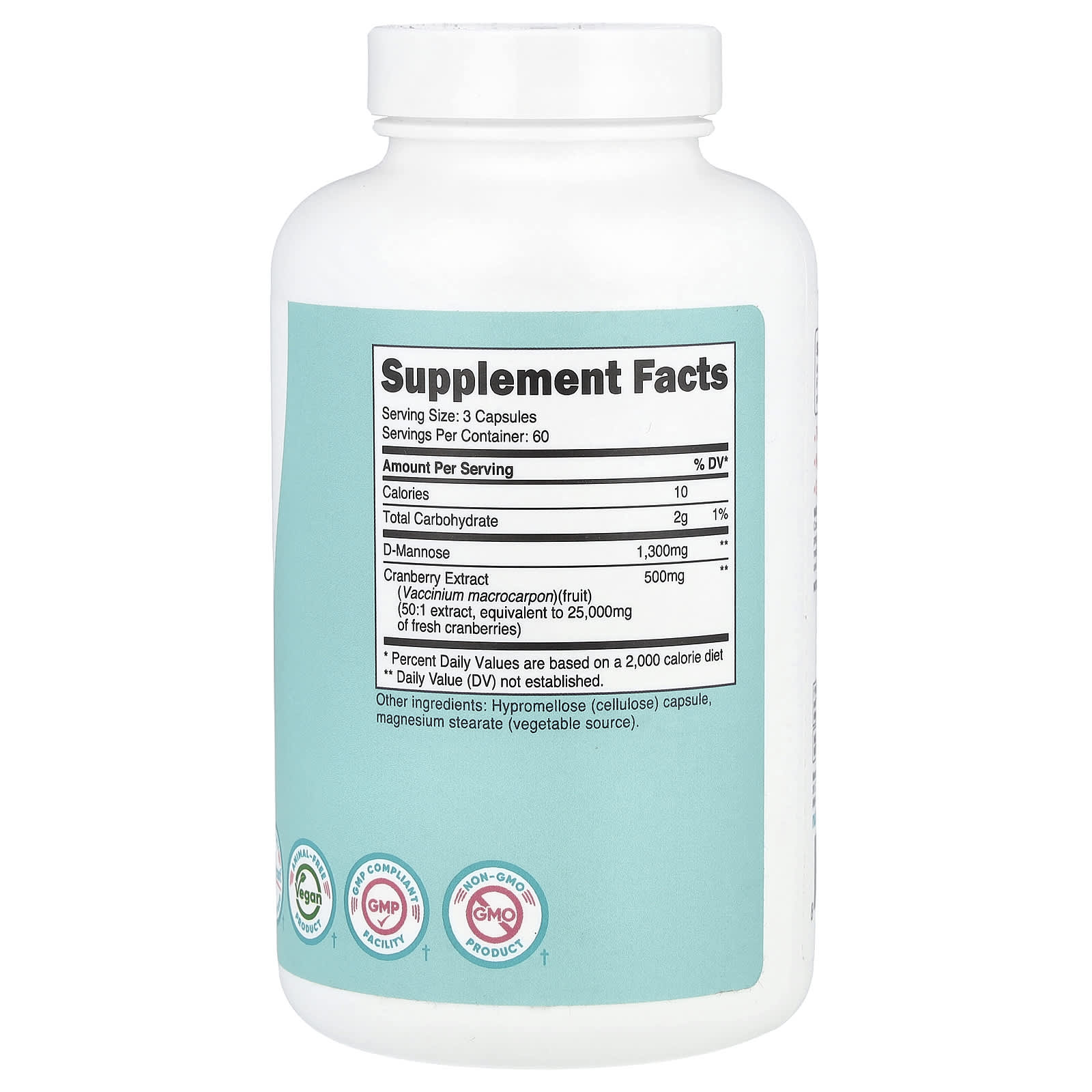 Nutricost - Naiset D-Mannosi Cranberry-uutteella