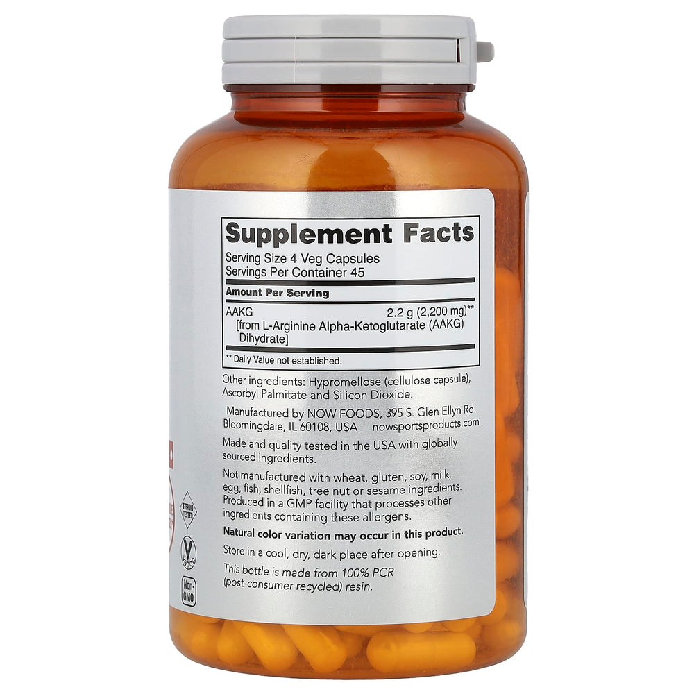 NOW Foods AAKG 2200 vegansk kapsel