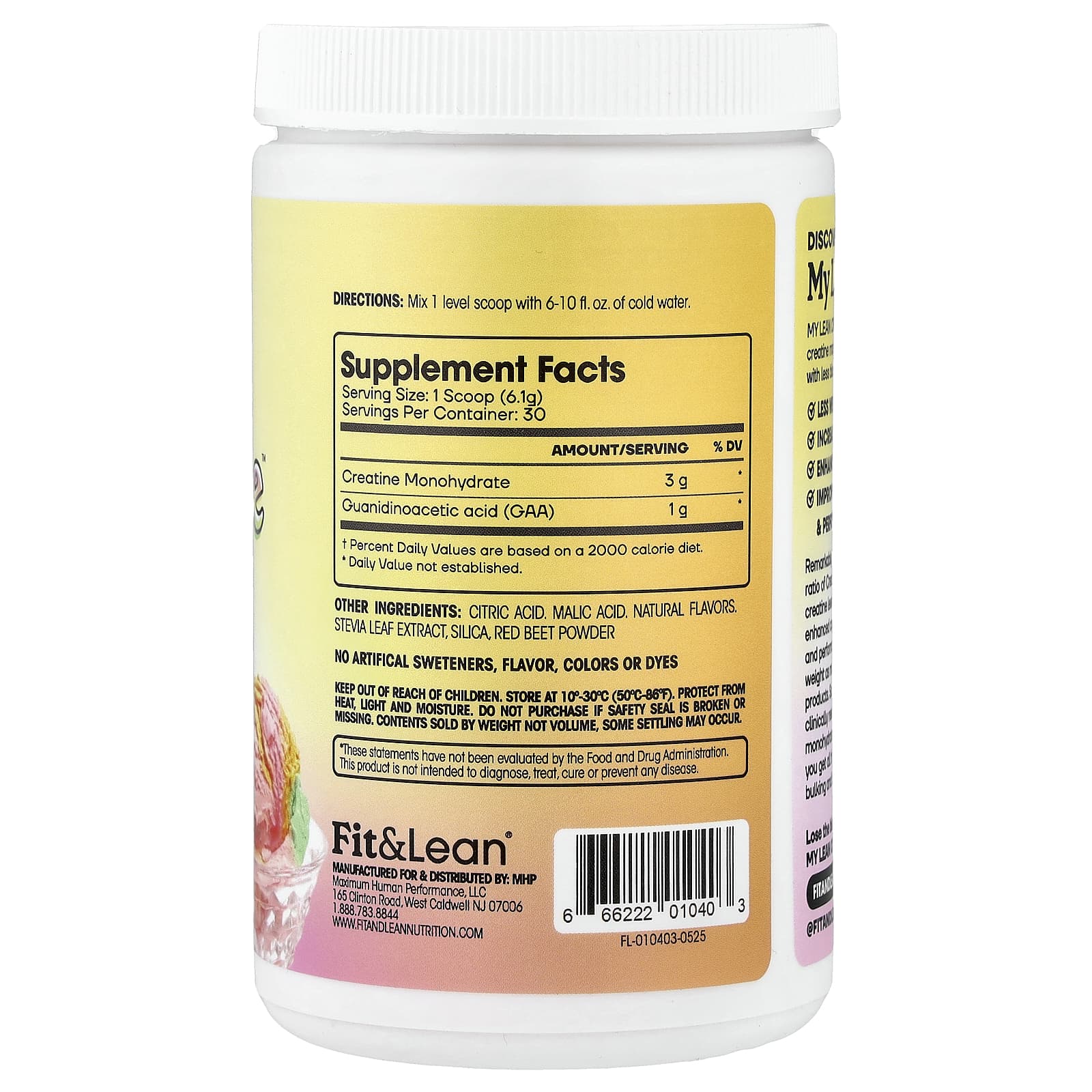 Fit & Lean - Fit&Lean - Kreatin Vandmelon - 120 Gummier