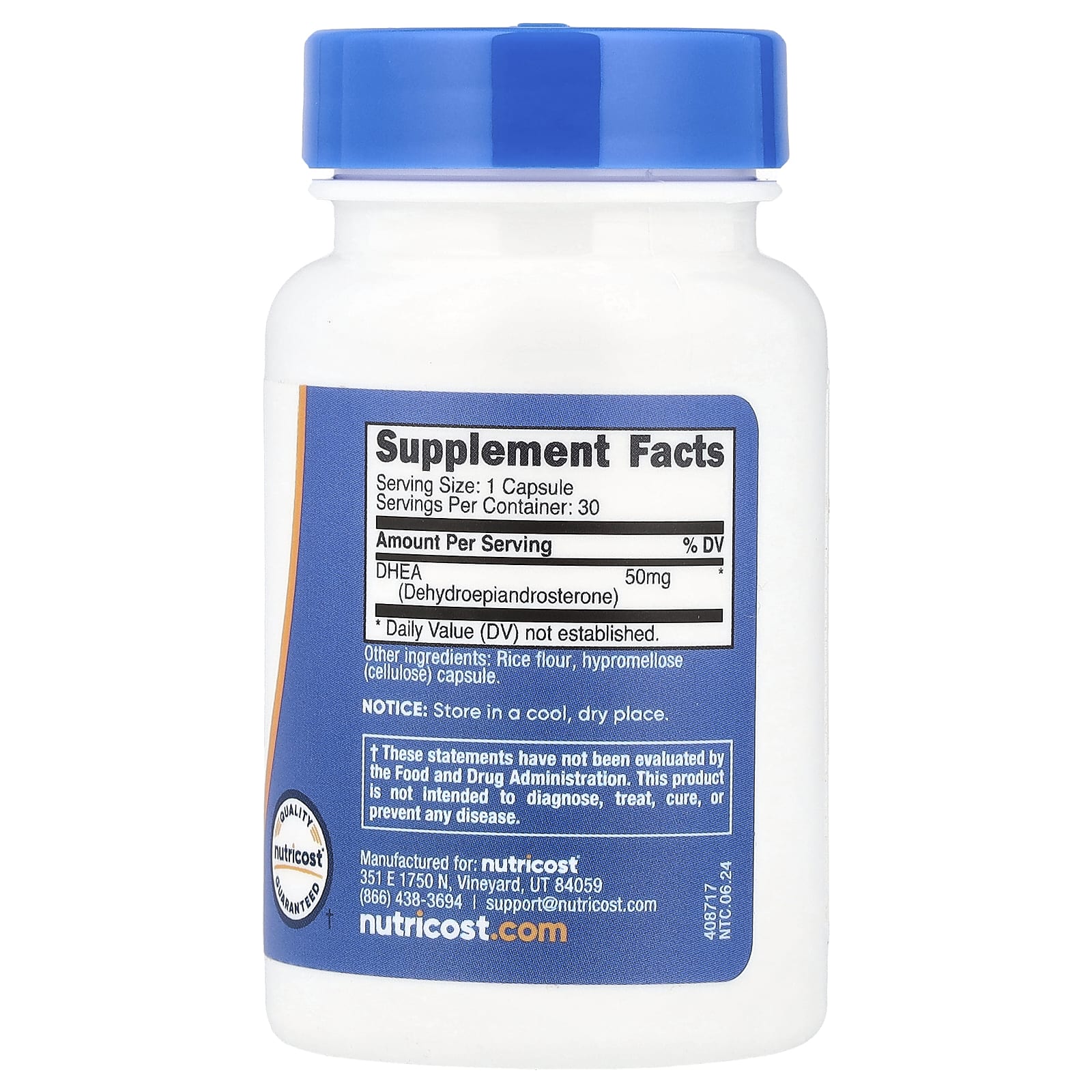 DHEA 50mg tabletter närbild