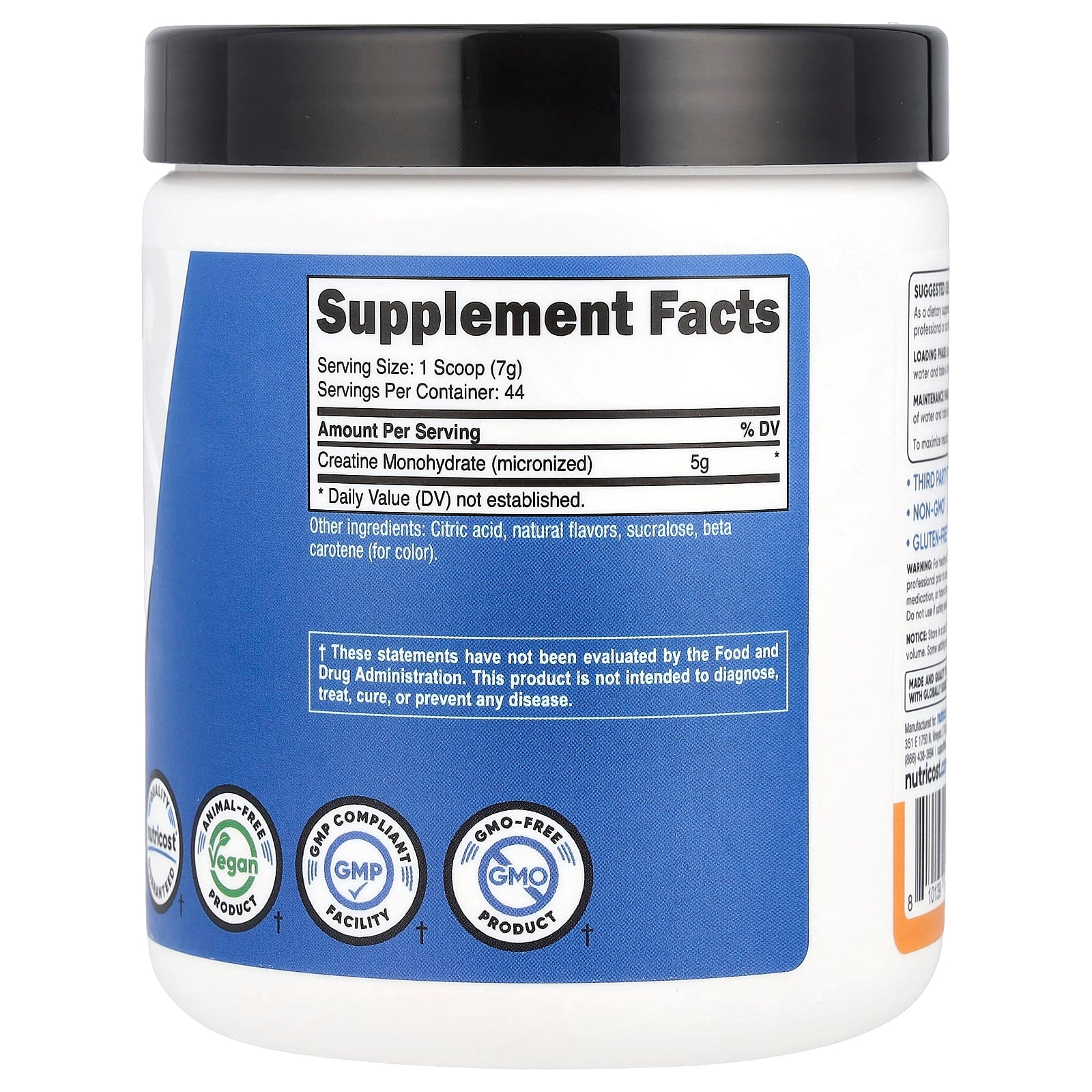 Nutricost - Maustamaton - 453g