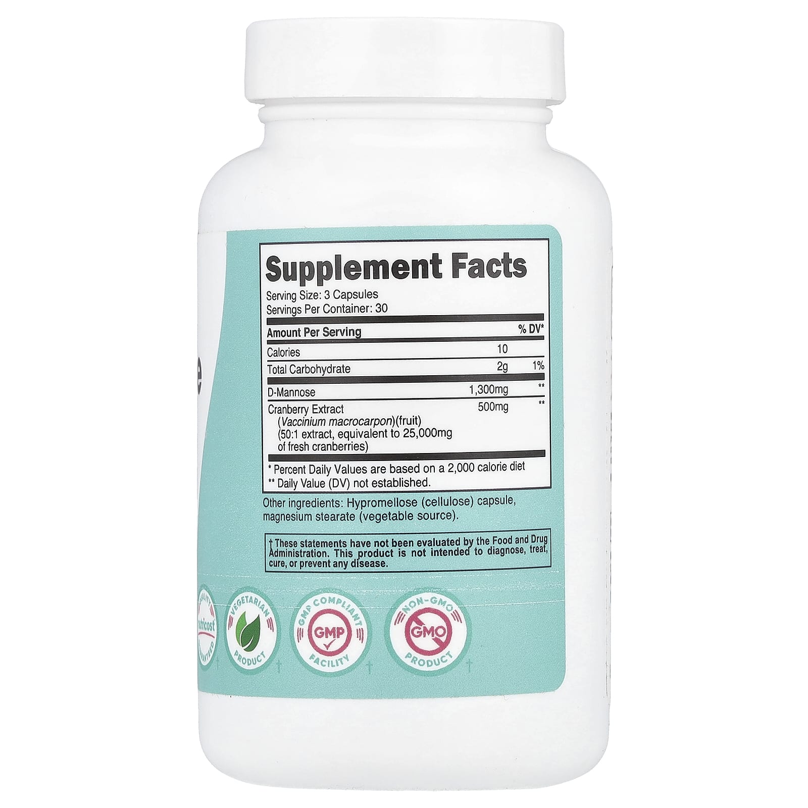 Nutricost - Naiset D-Mannosi Cranberry-uutteella