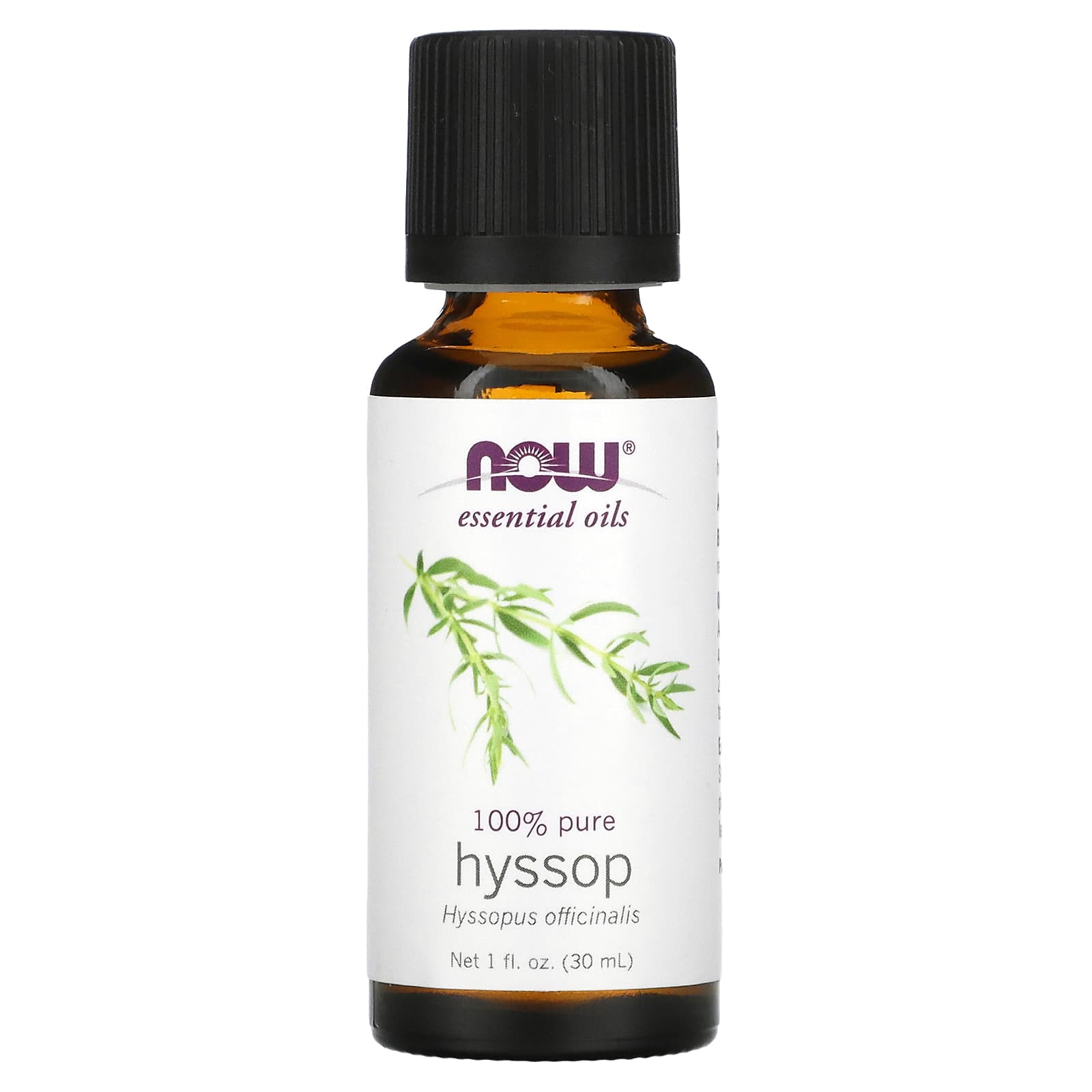 Hyssop Oil baksida med näringsinformation