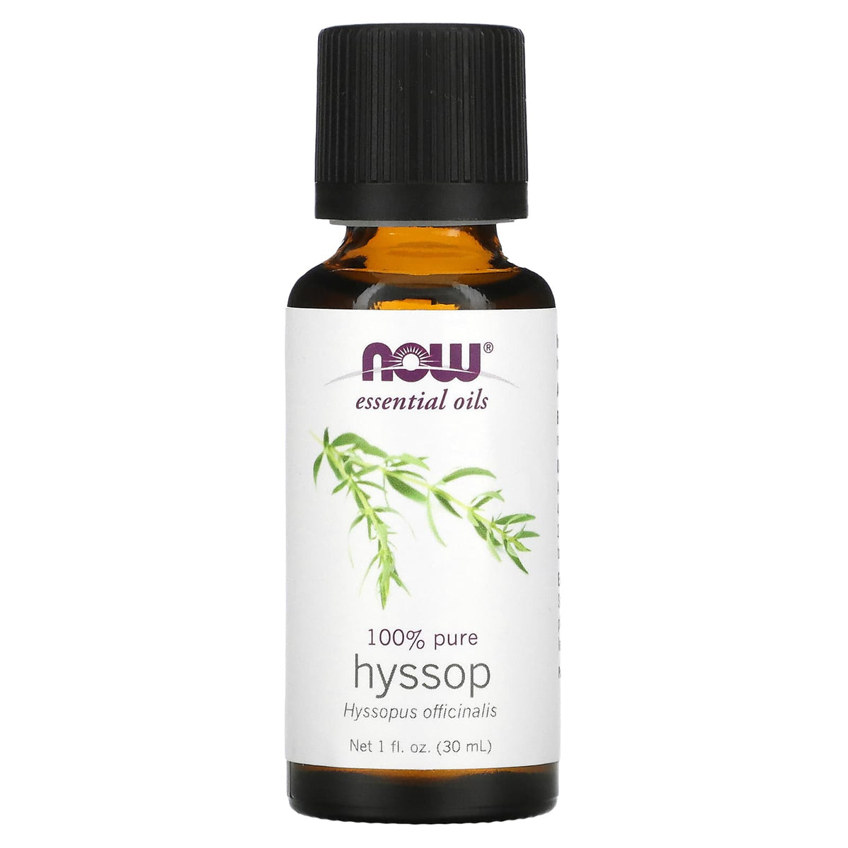 Hyssop Oil baksida med näringsinformation