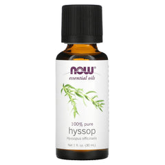 Hyssop Oil baksida med näringsinformation