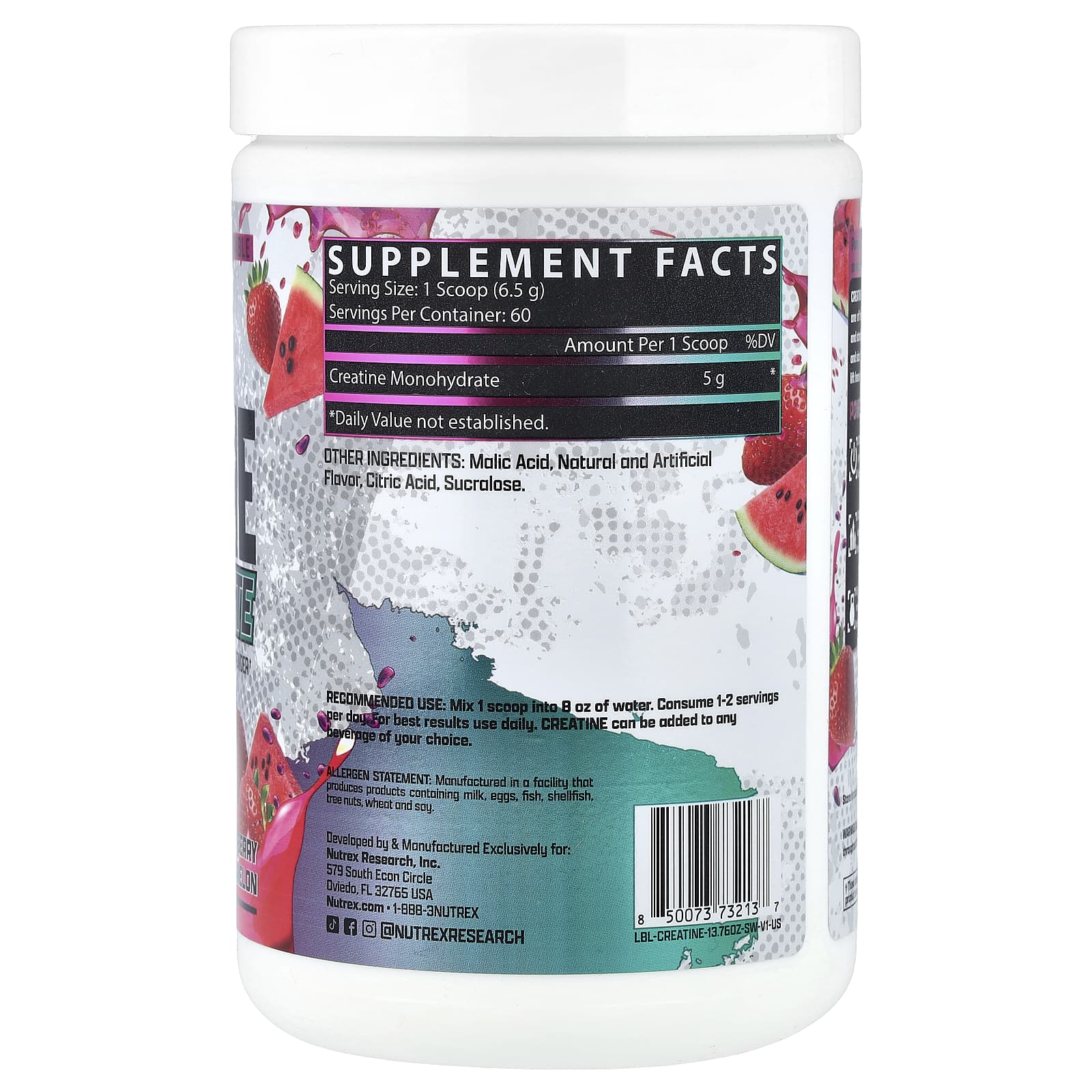 Nutrex Creatine Monohydrate ingredienser
