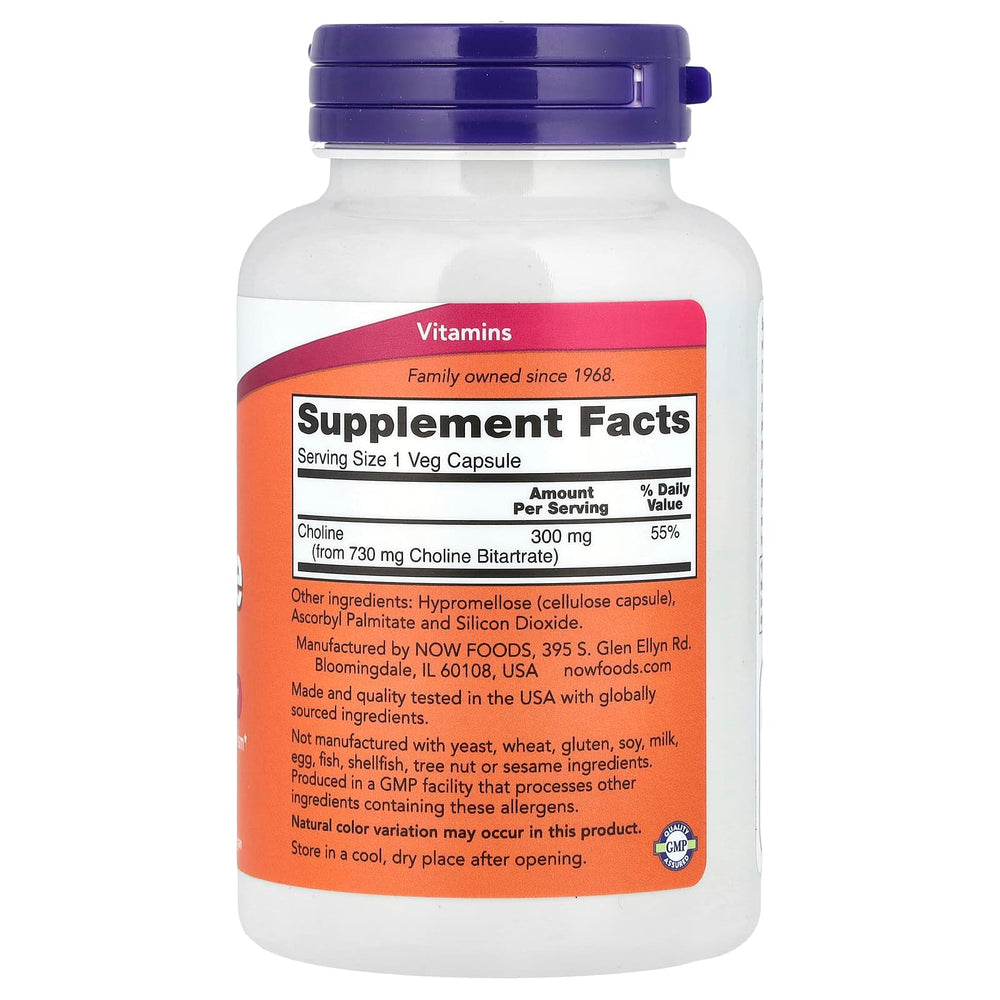 NOW Foods Choline dosering & användning