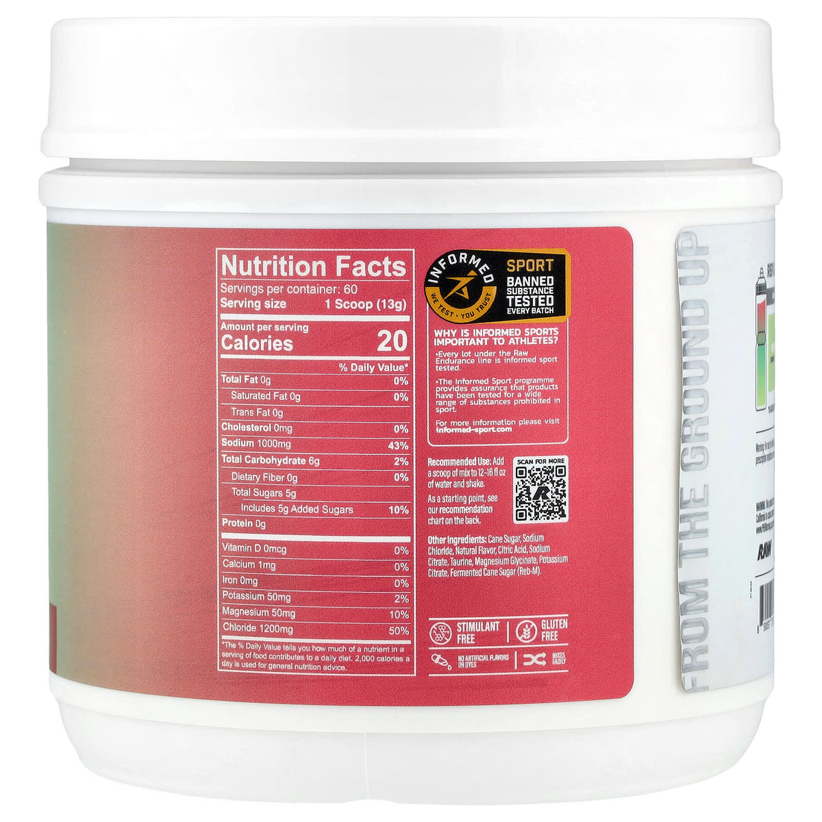 Raw Nutrition - (Raw Endurance) - Replenish Tub, Lemon Lime - 810g