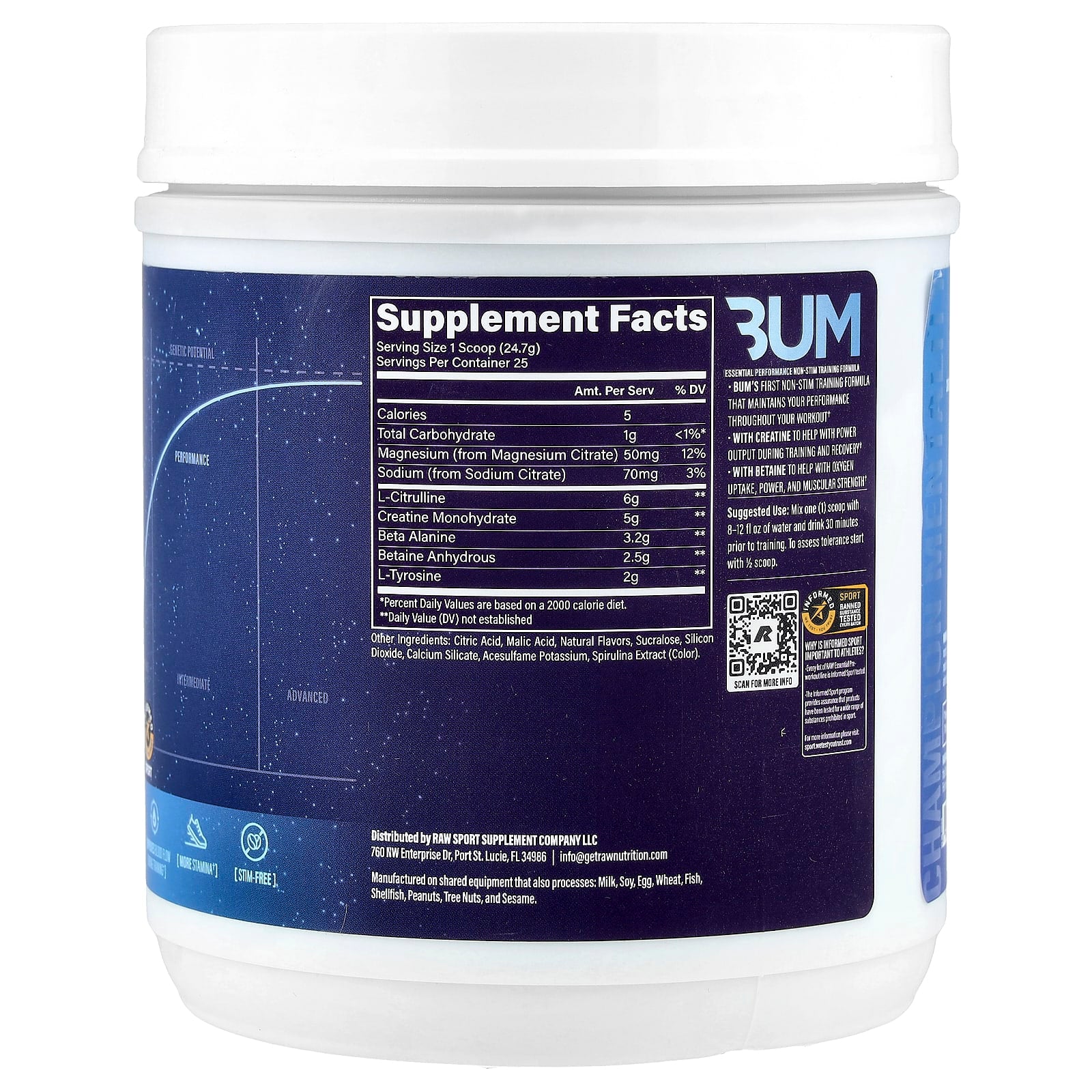 Raw Nutrition - Välttämätön Suorituskyky - 582g