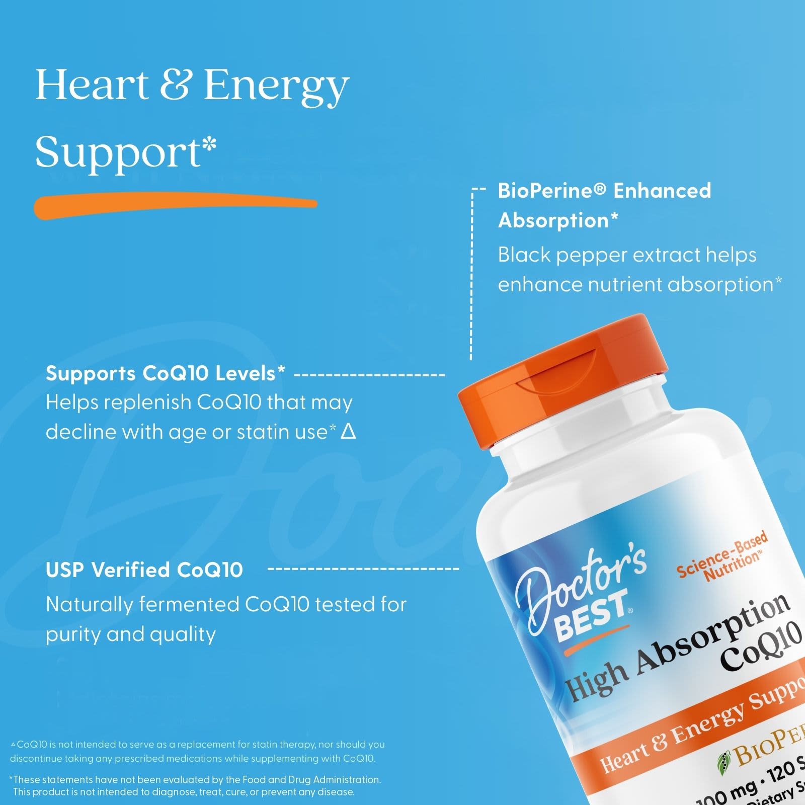Doctor's Best CoQ10 With Bioperine dosering info