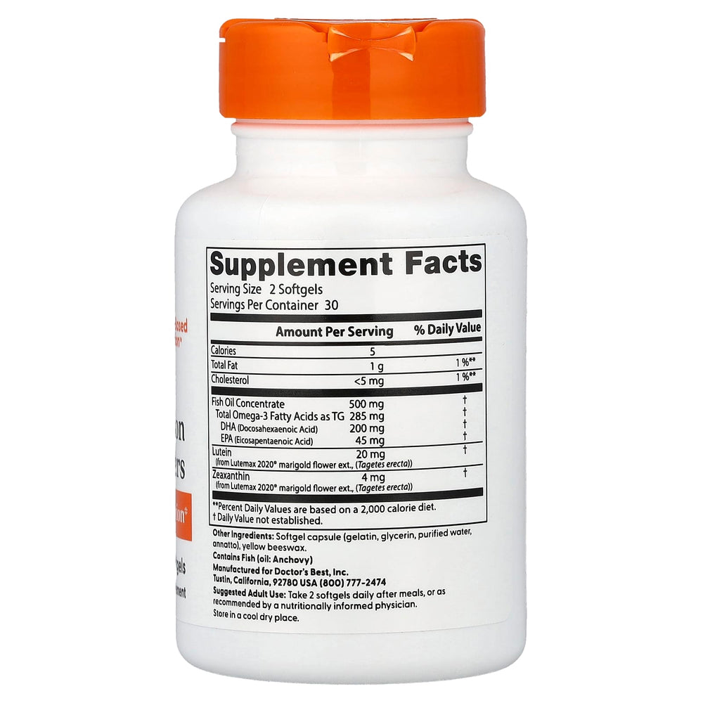 Doctor's Best Natural Vision Enhancers näringsfakta