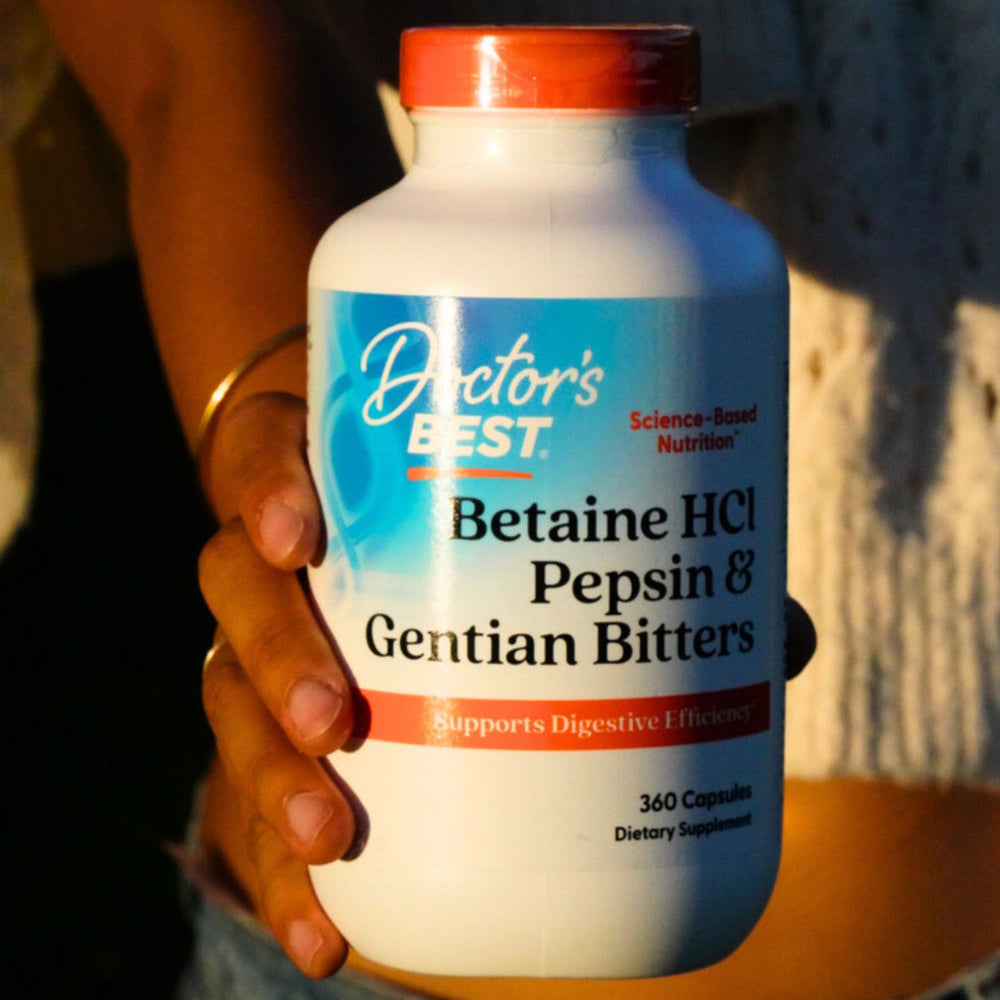 Doctor's Best Betaine HCL förpackning sida